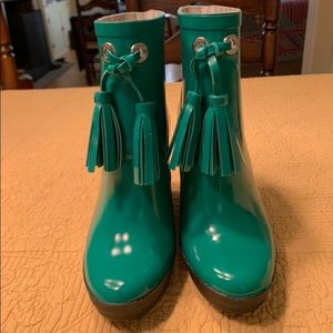 Coach wedge rain boots